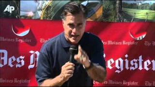 Raw Video: Romney in Shouting Match With Crowd