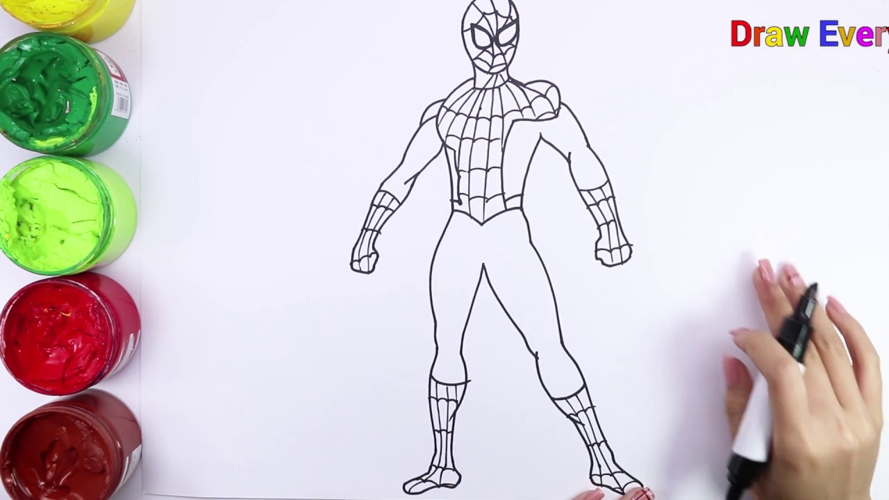 How to Draw Spiderman- Art for Beginners - YouTube