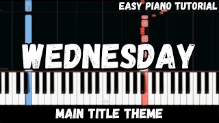 Wednesday Main Title Theme Easy Piano Tutorial