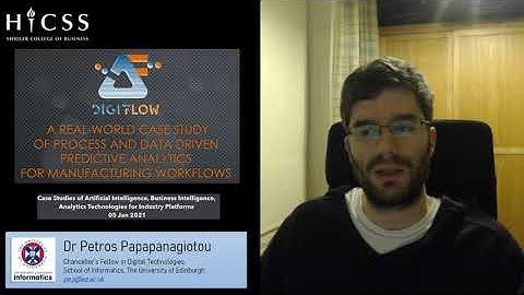 Process & Data Driven Predictive Analytics for Manufacturing Workflows (Petros Papapanagiotou)