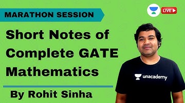 MARATHON | Short Notes of Complete GATE Mathematics | Mechanical Engineering | Rohit Sinha