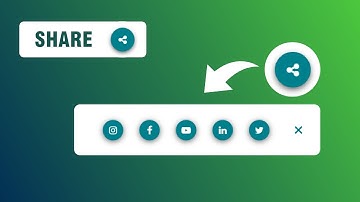 Social Media Buttons HTML CSS and Javascript | Social Media Share Icons Animation