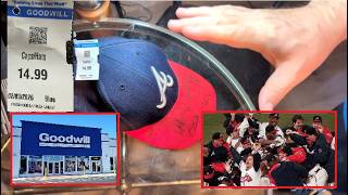 Bought a Team Signed 1990s Atlanta Braves Hat in GOODWILL for only $15 Maybe Worth Thousands...