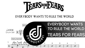 Tears for Fears - Everybody Wants to Rule the World (Drum transcription) | The Drumscribe Universe