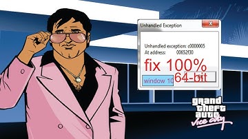 How to Fix Gta vice city unhandled exception At Address c00000005  Window 10 (100% Work) 2023