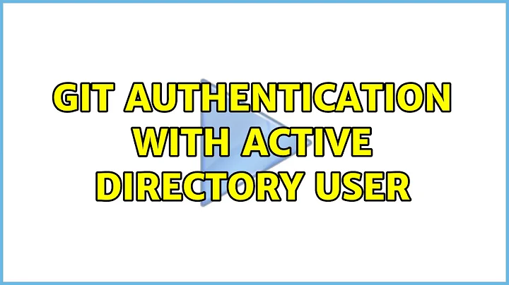 git authentication with Active Directory user