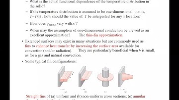 Extended Surfaces (Fins and Fin Arrays) Lecture - Part 1