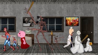 Siren Head Vs Granny Piggy Ice Scream Spiderman Animation  Cartoons 2 Hd