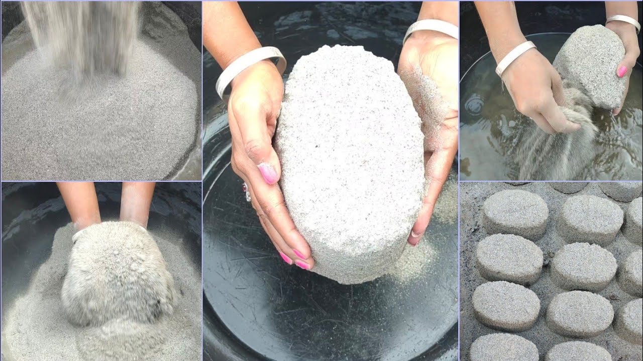 Asmr- New texture super soft dusty pure sand dry water 💦crumbling requested by DIY Special🤗