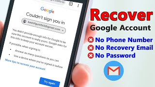 fix couldn't sign problem on Gmail account - Recover Google Account