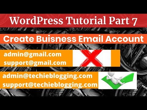 Create Business Email Address With Domain Name WordPress Tutorial Part 7