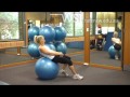 Swiss ball russian twist exercise