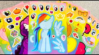 MY LITTLE PONY Sticker Book Makeover 🦄✨ Rainbow Pony, Princesses & Friends | ASMR Paper DIY screenshot 5