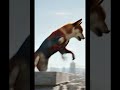 Heroic Shiba Inu in Red and Blue Suit Leaps from Rooftop into Action &ndash; 4K Cinematic Moment #aivideo
