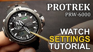 Casio Protrek PRW-6000 - Setting time and date tutorial