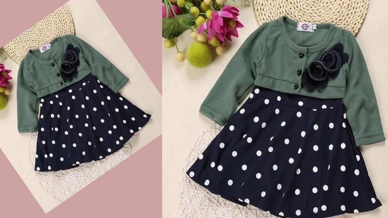 تفصيل فستان طفله مع بوليرو قصير بمتر قماش فقط سهل جدا للمبتدئين