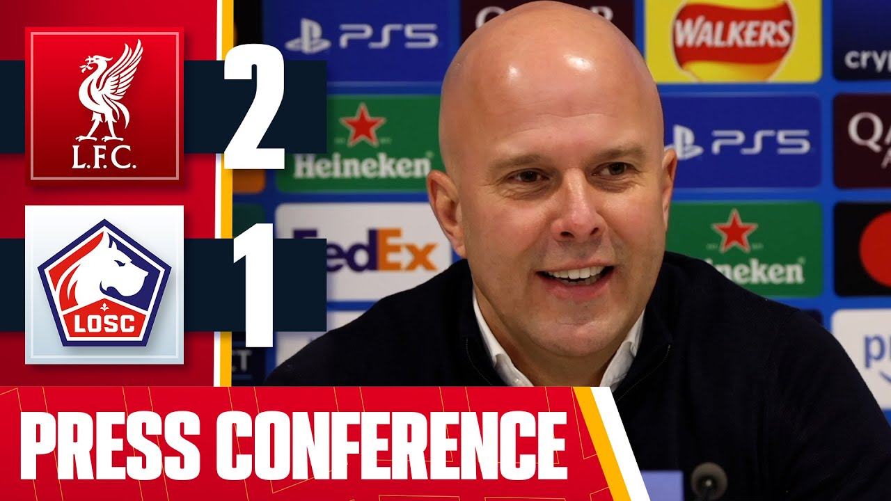 Arne Slot Post Match Press Conference | Liverpool 2-1 Lille - YouTube