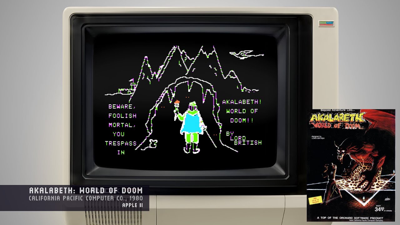 Akalabeth: World of Doom, California Pacific Computer Company, 1980 - Apple II (4K)