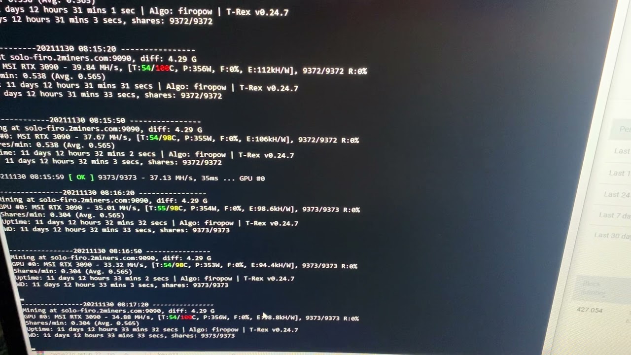 SOLO mining Firo day 11 no more hit !!