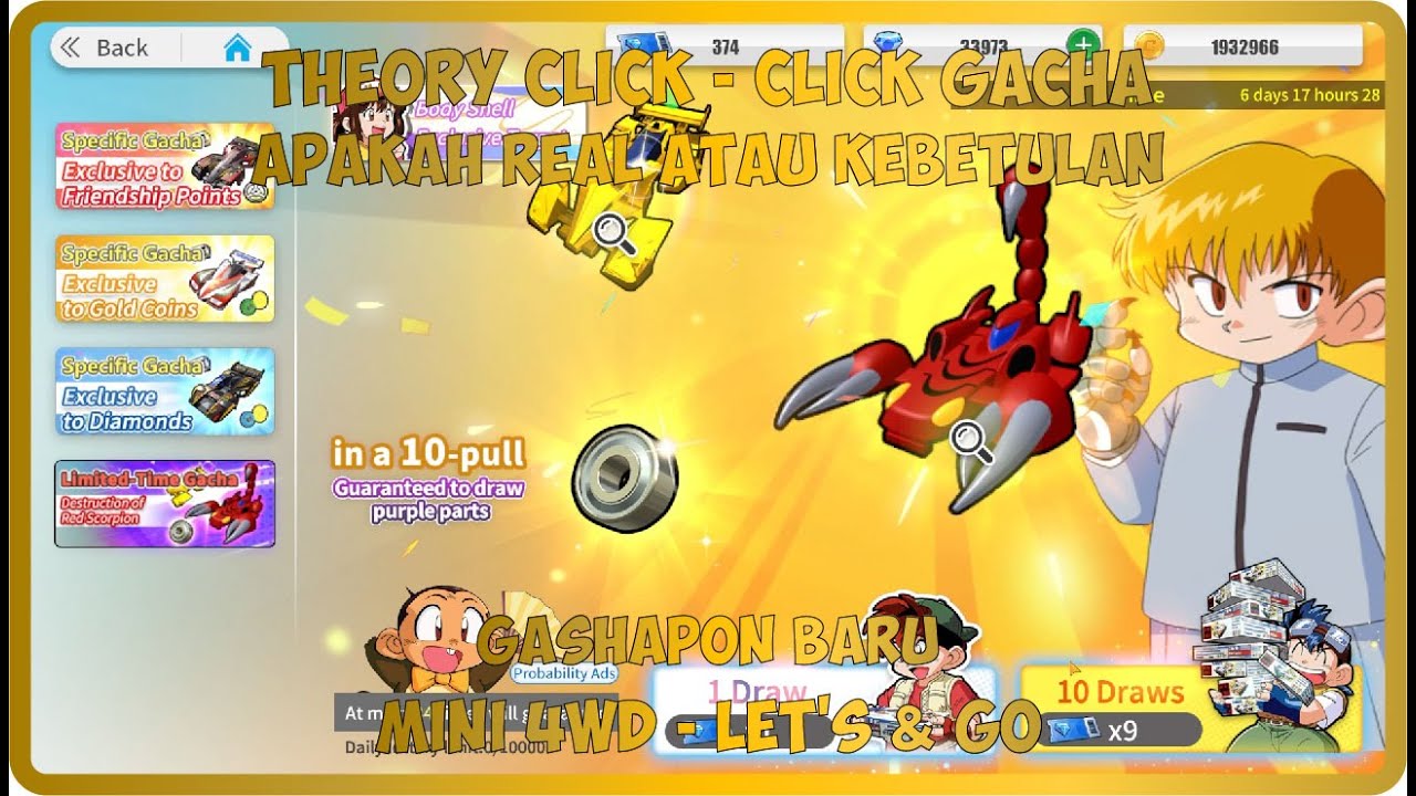 Mari Gacha Lagi Pakai Teori Click-Click! | Mini 4wd Flash Racer - YouTube