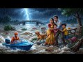 90s Family Picnic Turns Into a Terrifying Flood 😱🌊 | Sheru’s Brave Rescue | Emotional Hindi Story