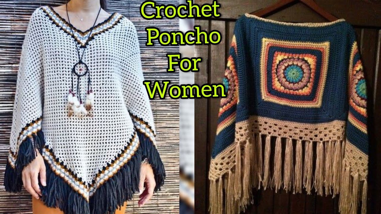 Beautiful Crochet Poncho For Women, CrochetCrosia, Majovel, Crosia