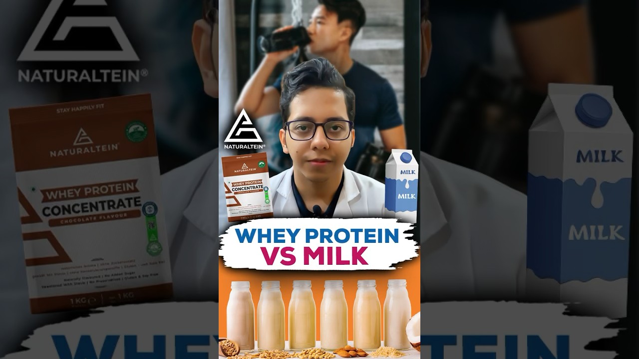 Whey Protein V/S Milk | Dt.Bhawesh | #diettubeindia #dietitian #protein #shorts