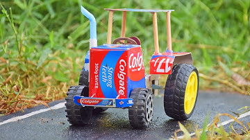 How to make Cardboard "MINI COLGATE TRACTOR" Realistic Toy Truck Tutorial in Just 10 Minutes !