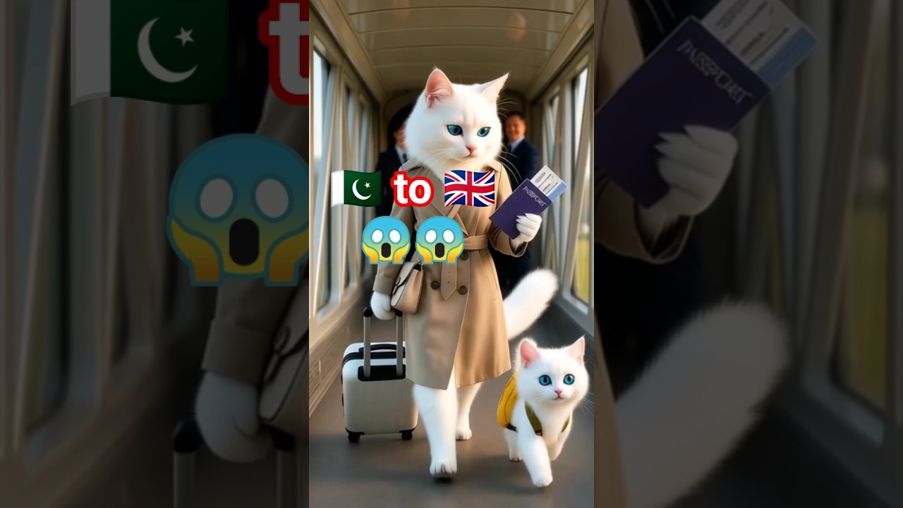 “From Home to London – The Heartwarming Journey of a Human-Like White Cat and Her Kitten”