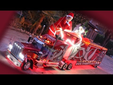 TruckModel Peterbilt 359 RC 1:4 Vs Santa Claus Merry Christmas