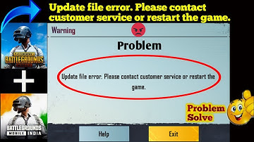 How To Fix Update file error Please contact customer service or restart the game Problem In PUBG2023