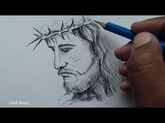 Lord Jesus Christ Drawing by Sindhanai Malarvizhi  Pixels