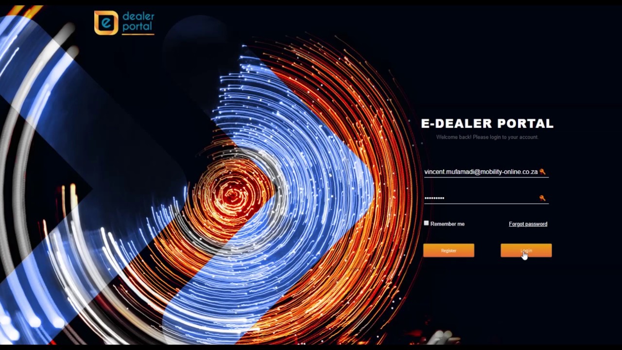 E deals. Dealer Portal закртыт красным цветом.