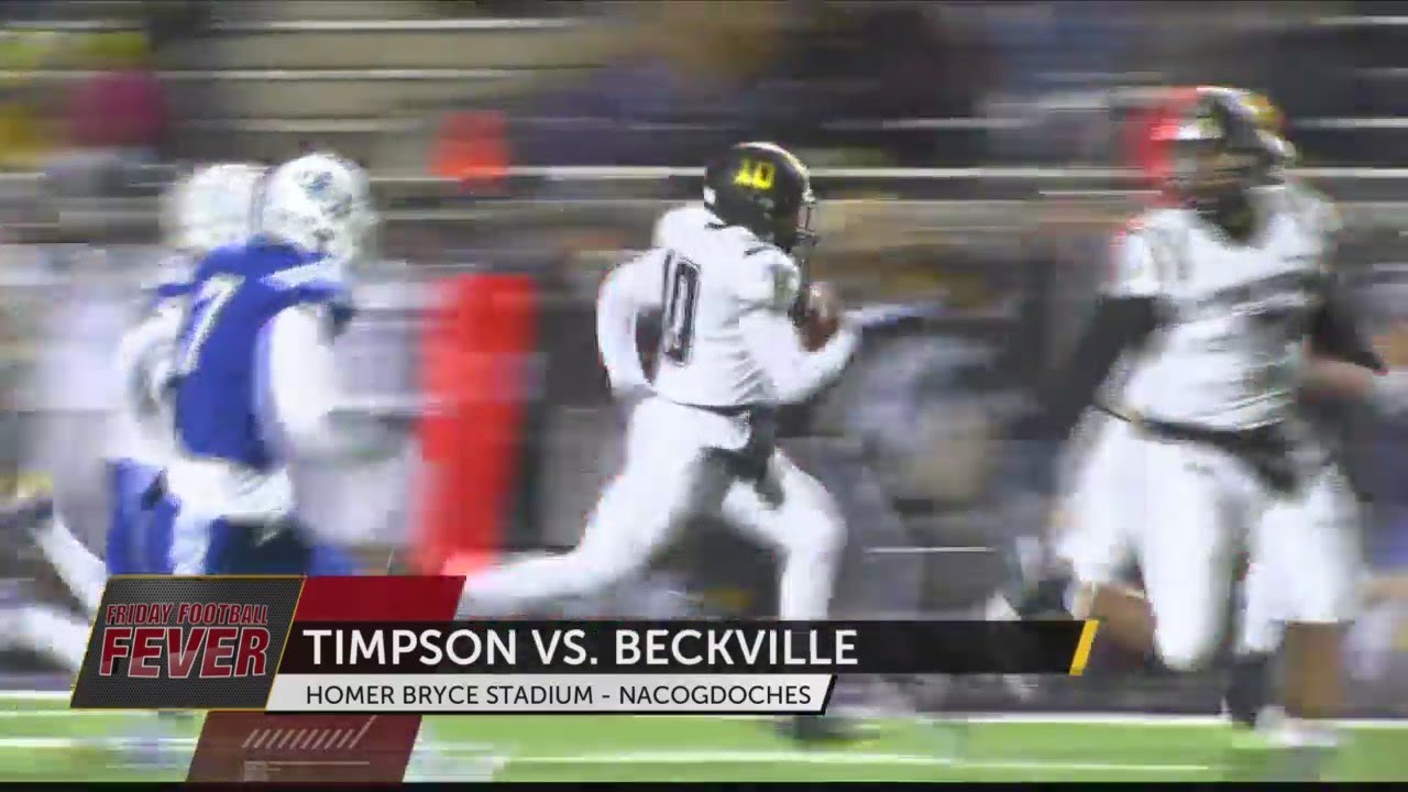 GAME OF THE WEEK Timpson defeats Beckville 4221 YouTube