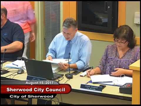 Sherwood City Council - August 15, 2017