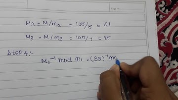 Chinese remainder problem in CNS in Tamil