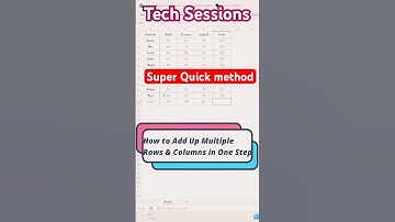 How to Add Up Multiple Rows & Columns in one step