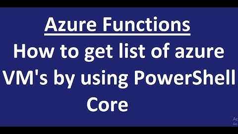 Azure Functions - How to get a list of azure Vm