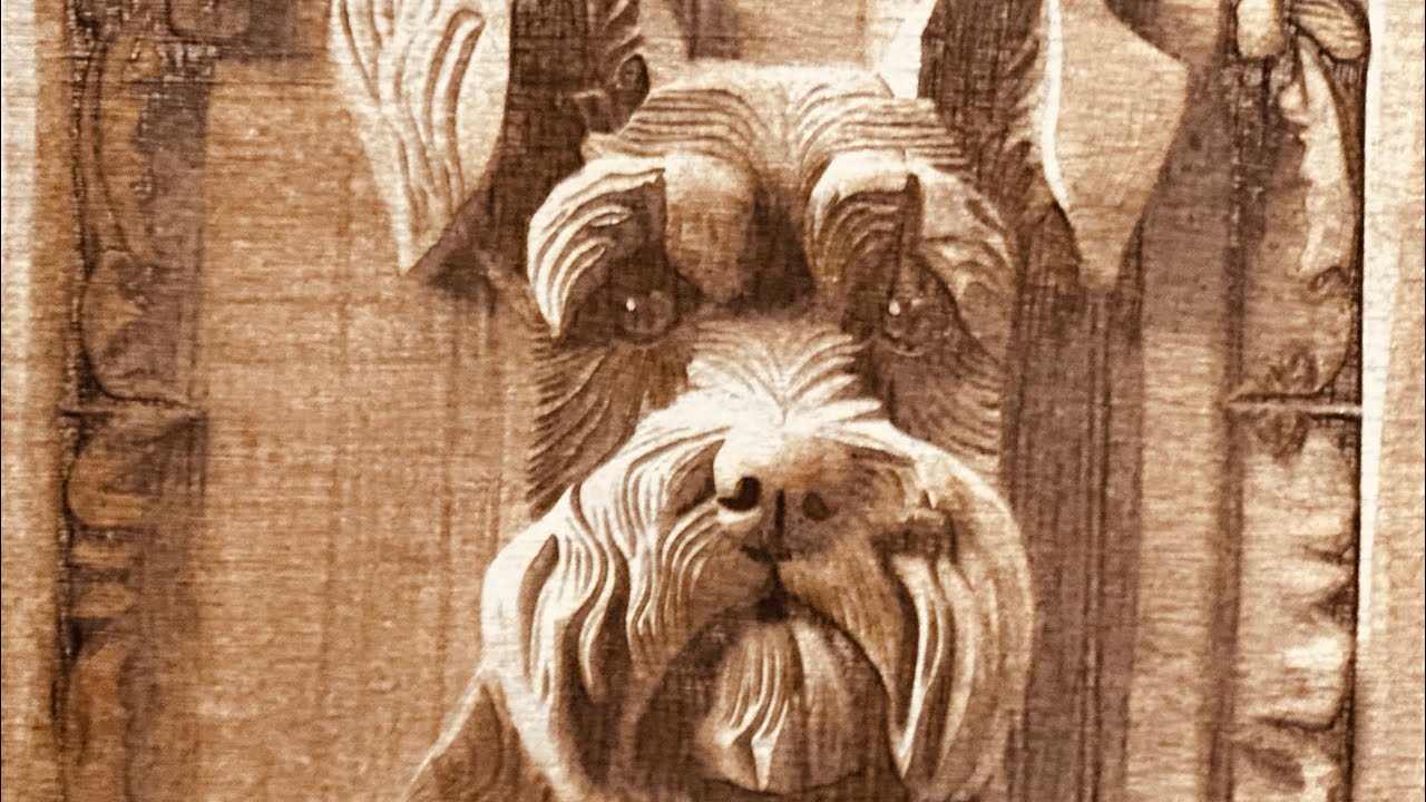 How to engrave low relief dog on wood with xtool - YouTube