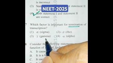 NEET2025 Solution part13|| Biology|| Molecular basis of inheritance #neet2025  #shorts #study