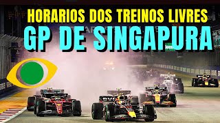 F1 2023 - GP DE SINGAPURA - HORÁRIOS DO 1º DIA DE