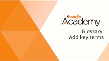 Glossary in Moodle