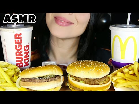 McDONALDS vs BURGER KING ASMR | Big Mac vs Big King | Hamburger Asmr Türkçe Yemek