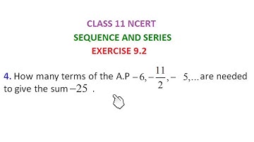 NCERT Class 11 Sequence And Series 9.2 question 4 solution by Mount Edu