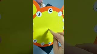 Easy handmade analog Clock crafts⏰⏰🕰️ #craft #diy #handmade #papercraft #youtubeshorts #shorts