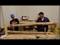 DIY Log Worx - Handcrafted LOG KING SIZE BED - woodworking rustic log furniture shop