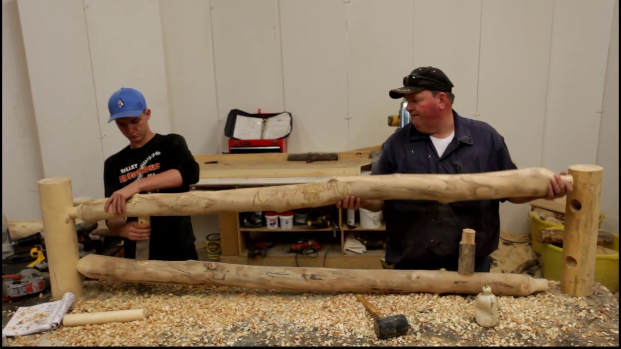 DIY Log Worx - Handcrafted LOG KING SIZE BED - woodworking 