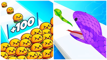 Food Run vs Snake Run Race - All Max Level, New Update 