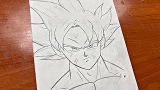 How to draw easy goku ultra instinct step-by-step | Easy to draw