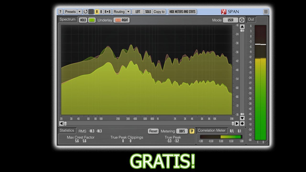 Analizador de Espectro GRATIS! Voxengo Span